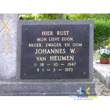 Grafstenen kerkhof Herwen Coll. HKR (205) J.W.van Heumen